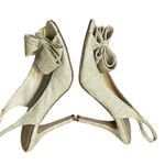 Bibi Anthropolgie Lou Pumps Heels Size 39/7 US Miho Natural‎ Womens Peep Toe Tan Photo 6