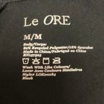 Bandier Le Ore Black Strapless Square Neck Tube Knee Length Midi Bodycon Dress M Photo 6