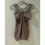 Lululemon Work Out Tank Top Size 6 Built In Bra Lilac Racer Back Photo 2