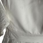 Caroline Constas Irene Ruffle Tiered Off Shoulder White Eyelet Mini Dress Size 4 Photo 9