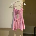 Oh Polly NWT  sexy pink satin lace mini dress, adjustable straps  Photo 3