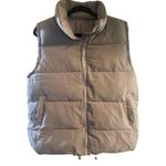 Puffer Vest Light Mauve Gray Oversized Zip Pockets Adjustable Women’s Sz S Photo 0