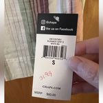 CHAPS  Womens Striped Boat Neck Ruffled Half Sleeve Cotton Tunic Top NWT Small Photo 2