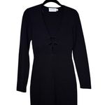 Revolve Significant Other Black Knit Long Sleeve Mini Dress Size 4 Photo 2