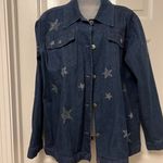 Quacker Factory  Jean Jacket with Rhinestone Stars Photo 0