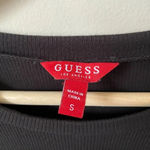 Guess  Los Angeles Women's Small Long Sleeve Ribbed Bodycon Black Mini Dress Y2K Photo 6