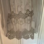 Giusy Silk Made in Italy mixed media lace high low tank size M Gray Size M Photo 4