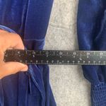 Francesca's‎ Mi Ami Dress Sz S Dark Blue Velvety Mini Wrap Dress Long Sleeve Photo 1