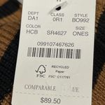 J. Crew Factory Striped Poncho in Heather Camel Black, One Size Photo 4