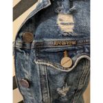 JeanDarrot 36 (US S) Distressed Denim Vest Blue Photo 2