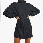 None NEW Turtle Neck Knit Pullover Sweater Dolman Batwing Sleeve Dress M Photo 2