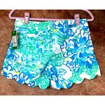 Lilly Pulitzer Buttercup Scalloped Short In A Pinch Blue Floral size 0 Photo 4
