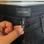 Driftwood  Jackie Braided Side Black Raw Hem Skinny Denim Jeans Photo 3