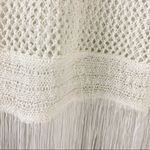 BCBGeneration fringe trim hem crochet women’s white tunic top Size Medium Photo 4
