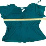 Maurice's Teal chiffon halter Strappy sleeve blouse Photo 3