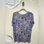 Torrid NTM:  Gray with Multicolored Floral Print Short Sleeved T Shirt Sz 2 Photo 7