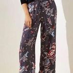Loft Ann Taylor Floral Wide Leg Casual Drawstring Pants - size small Photo 0