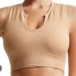 Free People Ribbed Sleeveless Open Neckline Sports Bra Photo 0