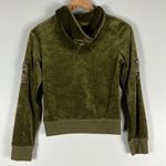 BCBGMAXAZRIA  Olive Green Y2K Velvet Jacket Photo 3