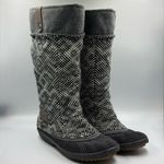 Sorel  Tremblant Pull On Knit Rain Winter Boots Wool and Suede Upper Size 6.5 Photo 0