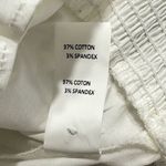 Ramy Brook  Liv Top Women's Medium White Slit Bishop Sleeve Elastic Waist NWOT Photo 7