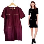 J.Crew  Ponte Dress with Gold Zipper Pockets Size 14 Photo 1