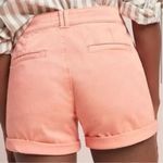 Anthropologie by  Chino Relaxed Fit‎ Shorts Coral Orange Cuffed Women’s Size 26 Photo 1