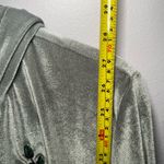 POL NWT Gray Velvet Valeur Embroidered Rose Hoodie Sweatshirt Women's size Large Photo 7