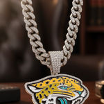 NFL Jacksonville Jaguars 20 Inch Necklace Pendant Cuban Chain Link Jewelry Photo 0