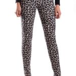 Michael Kors  Animal Print Skinny Jeans, Black/ Purple/ White Size 2 Photo 1
