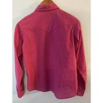 Wrangler  Wrancher Womens Long Sleeve Shirt Pearl Snap Button Up Pink Medium Photo 1