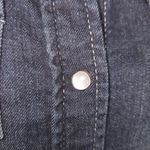 EXPRESS Stretch Denim Pearl Snap Western Fitted Shirt Size Xxs Photo 3