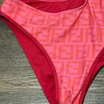 Fendi NWT Pink Logo One-Shoulder Cutout One Piece Swimsuit Size Large Photo 7