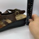 Clarks  Gladiator Women's Size 9W Brown Leather Open Toe Slingback Sandals 15807 Photo 4