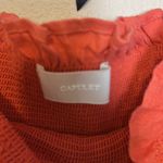 Capulet Revolve  Viviane Smocked Mini Dress Linen‎ in Papaya Size Medium Photo 6