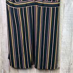 Monteau Los Angeles Size 3X Green Striped V-Neck Ruffle Cap Sleeve Sheath Dress Photo 4