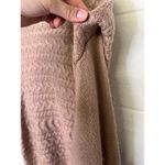 525 America Sz XL Tan Cable Knit Shoulder Pad Crewneck Pullover Sweater Photo 3