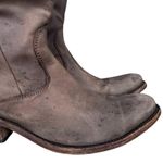 Liberty Black Boots Womens 9 Brown Leather Tall Knee High Riding Moto Biker Zip Photo 10