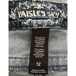 Paisley Sky Women's Distressed Wash Bootcut Jeans Decorative Pockets‎ Size 12 Blue Photo 3