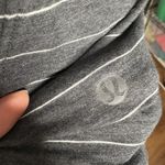 Lululemon Love Tank Top Pleated Short Serve Stripe Heathered Gray Women Sz 6 Photo 2