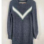 Abercrombie & Fitch Women Size Small Knit Sweater Dress Gray Navy Green Varsity Photo 0