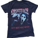 Ghost Face Shirt Womens S Black Crew Neck Short Sleeve Graphic Halloween Photo 0