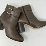 Lands' End  Buckle Ankle Boot Leather Brown Size 8.5‎ Photo 0