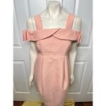 ASOS Maternity Blush Pink Off Shoulder Bardot Dress w/ Bow Detail on the Sleeve Photo 4