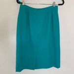 Le Suit Green Skirt Suit Sz Medium Double Breasted Short Sleeve Photo 6