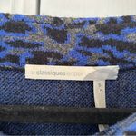 Classiques Entier  Grey & Cobalt Blue Leopard Print Knit Top Photo 3