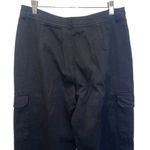 Double Zero Apricot Lane Womens High Rise Wide Leg Cargo Pants Black Medium NWOT Photo 5