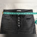 Earthbound Trading Co Raw Hem High Rise Flare Crop Jeans Womens 27 Black Wash Photo 5