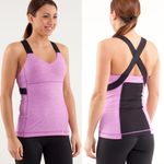 Lululemon  Push Ur Limits Tank Top Red Coral Gray Size 6 Criss Cross Back Passion Photo 15