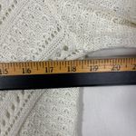 Full Crochet Knit Duster Cardigan Sweater XL Cream Boho Coastal Grandma Cottage Photo 5